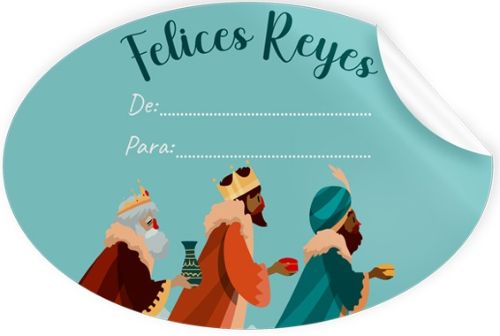 ROLLO 250 ETIQUETAS FELICES REYES NOMBRES