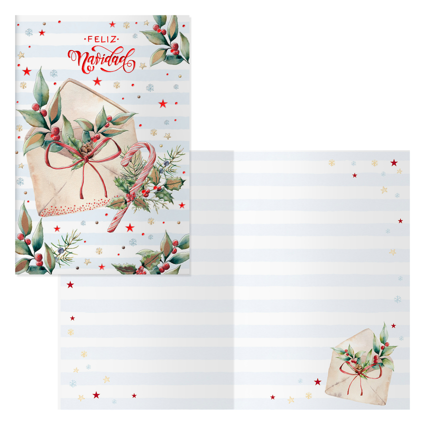  TARJETA DE NAVIDAD MODELO SOBRE 11.5X17CM 