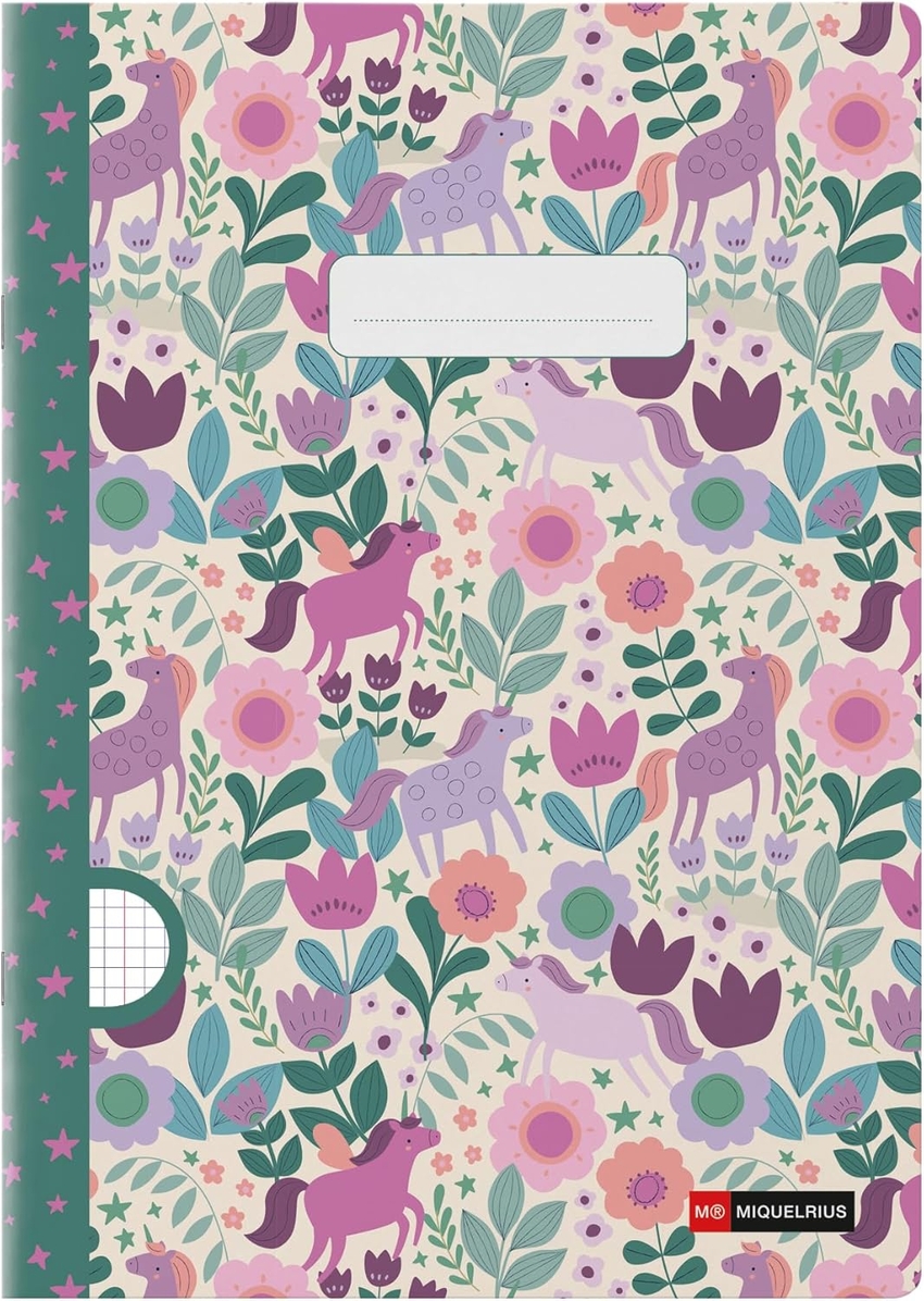  CUADERNO GRAPA A4 48H CLA 90G FLOWE UNICORN 210x297mm 