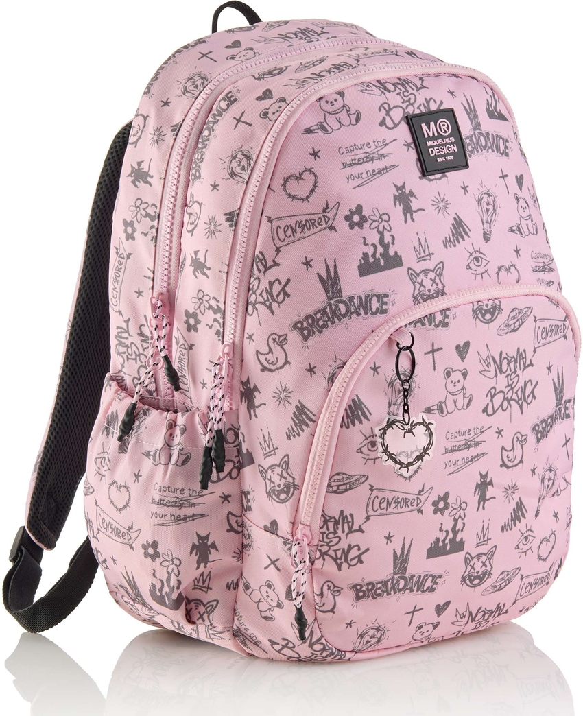  MOCHILA TRIPLE OSLO RECI NOTBORING ROSA 425x300x145mm 