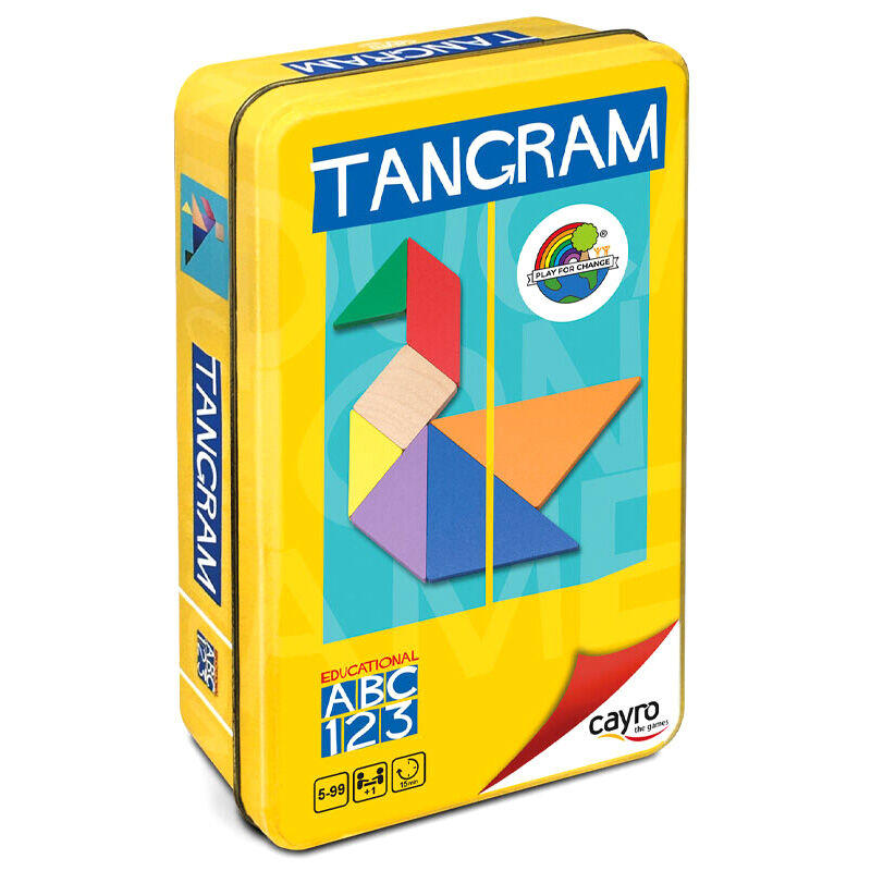 TANGRAM DE COLORES EN CAJA DE METAL