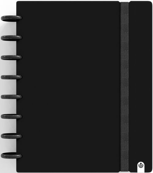 CUADERNO INGENIOX A5 80H CUADRICULA NEGRO