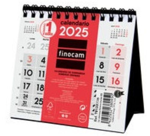 CALENDARIO SOBREMESA 2025  NUM GRANDES XXS