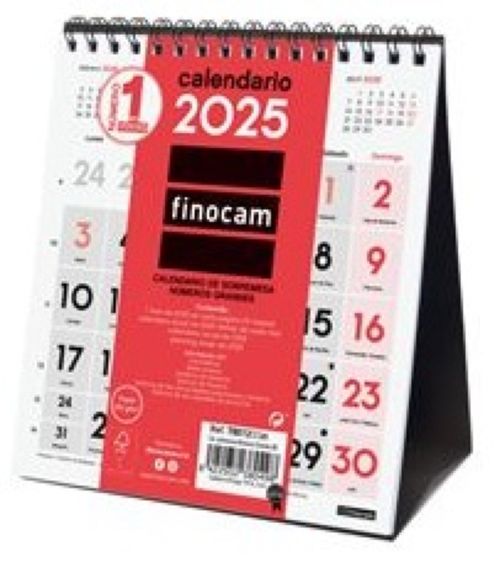 CALENDARIO SOBREMESA 2025 NUM GRANDES XS