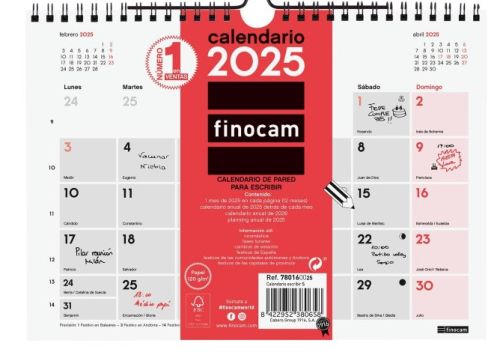 CALENDARIO PARED 2025 ESCRIBIR S