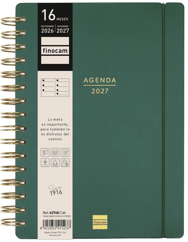  AGENDA ESCOLAR 26-27 E10 SVH 16M VERDE ESPIRAL 