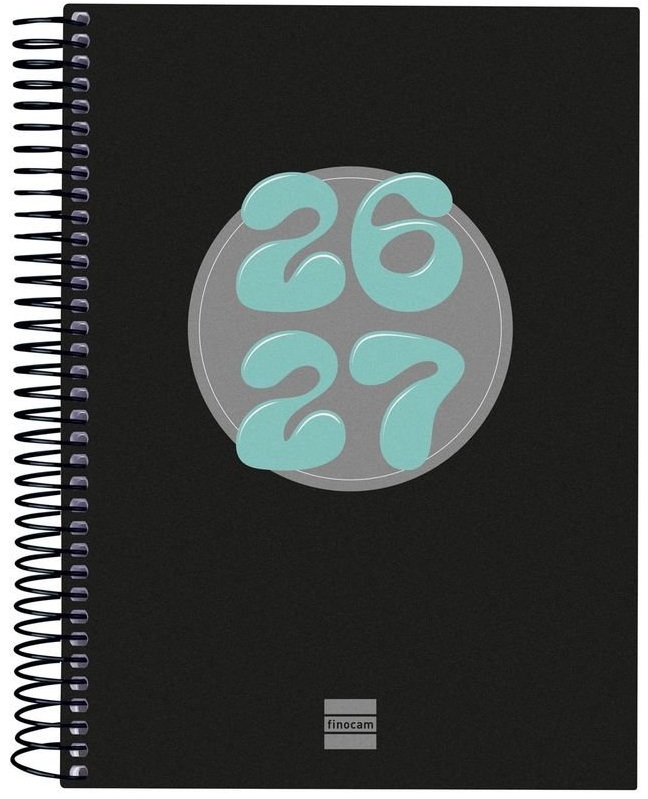  AGENDA ESCOLAR 26-27 4º DP COOL NEGRO ESPIRAL 