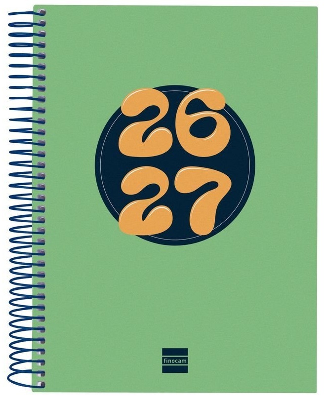  AGENDA ESCOLAR 26-27 4º DP COOL VERDE ESPIRAL 