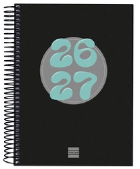  AGENDA ESCOLAR 26-27 8º SVH COOL NEGRO ESPIRAL 