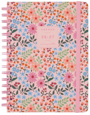  AGENDA ESCOLAR 26-27 E10 DP MONIQUILLA ROSA  ESPIRAL 