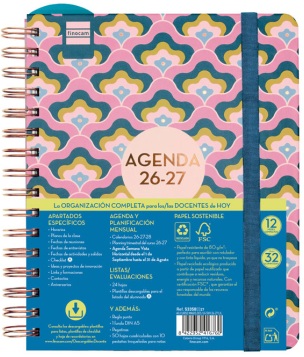  AGENDA ESCOLAR 26-27 4º SVH MAGIS DESIGN LILAC ESPIRAL 