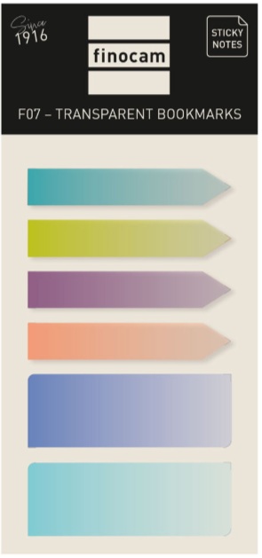 SET STICKY BOOKMARKS TRANSPARENTE F07 