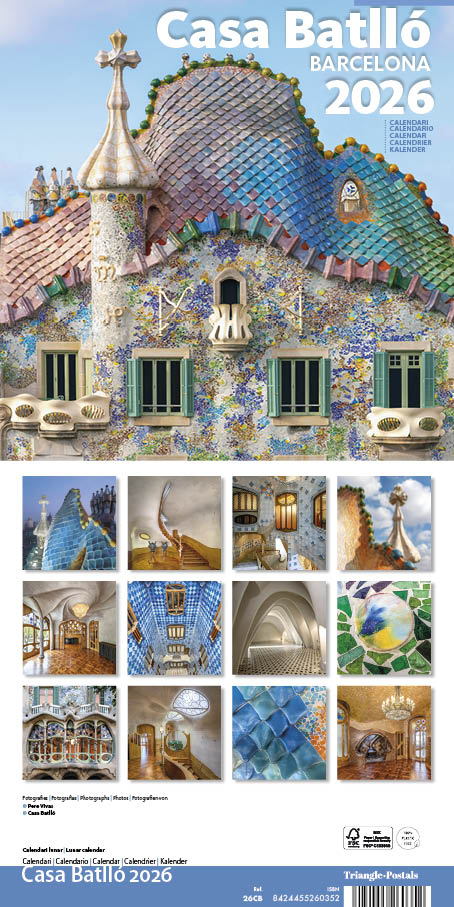 Cal. 2026 Pared (16x16 cm) Casa Batlló