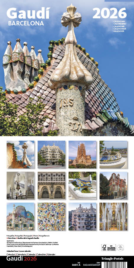 Cal. 2026 Pared (16x16 cm) Gaudí-1 A (Batlló)