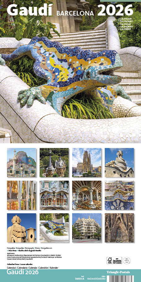 Cal. 2026 Pared (16x16 cm) Gaudí-2 A (Drac)