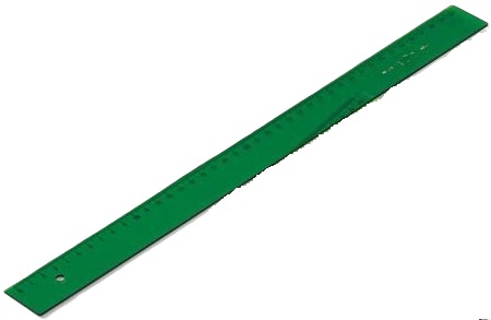  REGLA TECNICA 30CM METACRILATO VERDE GRADUADA 
