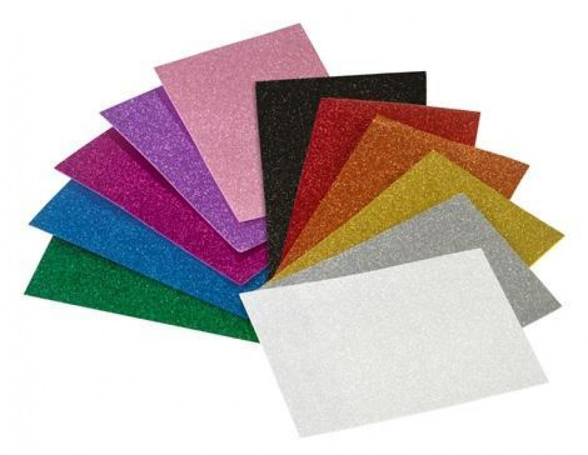  Pack 3 láminas goma eva color verde efecto purpurina 40x60 