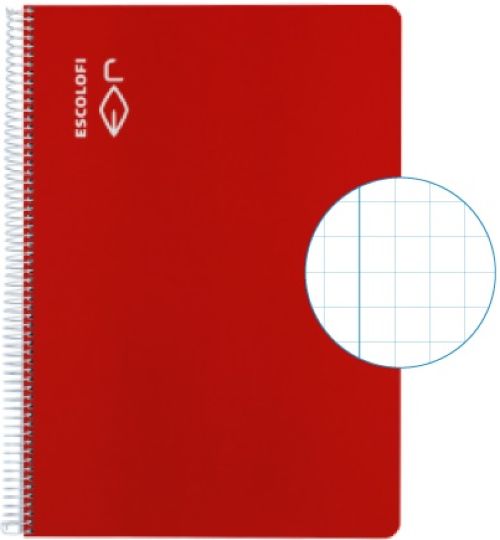 PAQ/5 BLOC FOLIO 50H 70G. CUA. 8X8 ROJO