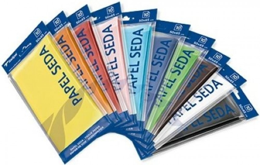  BOLSA 25 HOJAS PAPEL SEDA 17G SADIPAL 51X76CM PLATA 