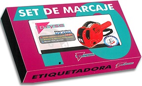  SET DE ETIQUETADORA MX2612 AZUL CON 10 ROLLOS ETIQUETAS 
