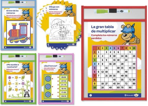  Funda reutilizables de borrado en seco para escribir y borrar tamaño fº + rotulador 