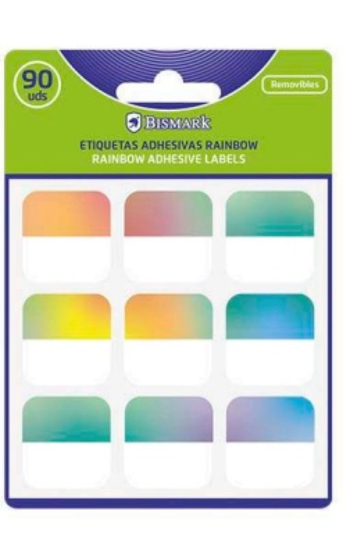 ETIQUETAS ADHESIVAS INDEX RAINBOW BISMARK 90 UNID.