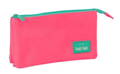 PORTATODO TRIPLE NAIT NAIT ROSA FLUOR 22x12x3CM