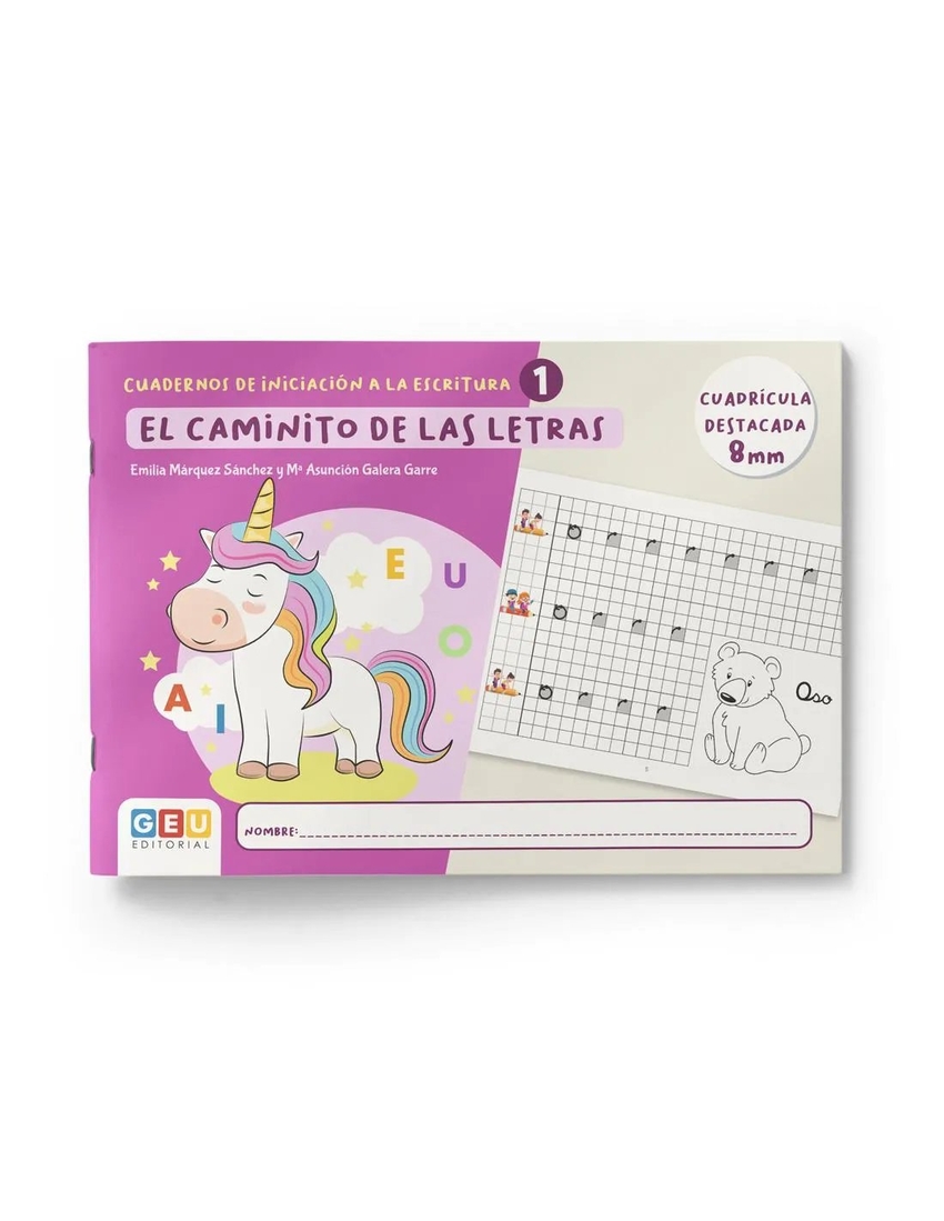 1.Caminito letras. Cuadrícula destacada 6 mm