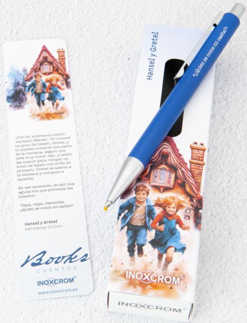 ESTUCHE BOLIGRAFO BOOKS CUENTOS HANSEL &amp;GRETEL