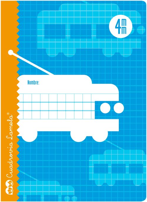 LIBRETA 4º 16H 70G CUADROVIA 4MM