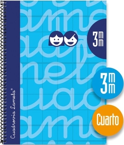 CUADERNO ESPIRAL 4º 80H 90G 3MM AZUL CUADROVIA EXTRADURA