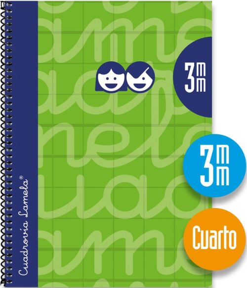 CUADERNO ESPIRAL 4º 80H 90G 3MM VERDE CUADROVIA EXTRADURA