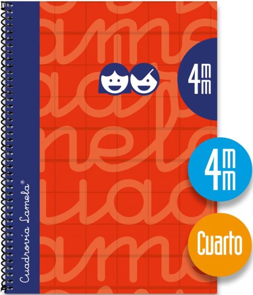 CUADERNO ESPIRAL 4º 80H 90G 4MM ROJO CUADROVIA EXTRADURA