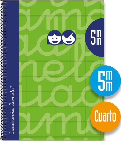 CUADERNO ESPIRAL 4º 80H 90G 5MM VERDE CUADROVIA EXTRADURA