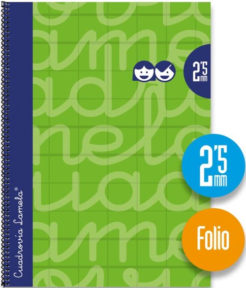 CUADERNO ESPIRAL Fº 80H 90G 2,5MM VERDE CUADROVIA EXTRADURA