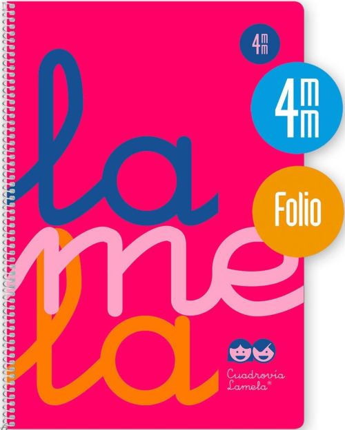 CUADERNO ESPIRAL Fº 80H 90G 4MM ROSA CUADROVIA PP.