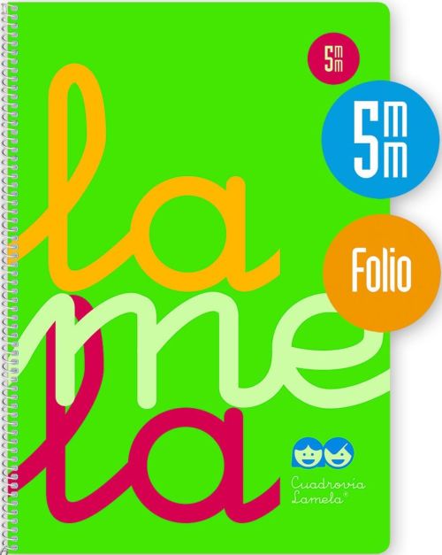 CUADERNO ESPIRAL Fº 80H 90G 5MM VERDE CUADROVIA PP.