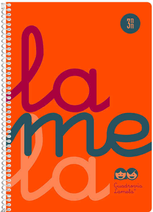 CUADERNO ESPIRAL 4º 80H 90G 3MM NARANJA CUADROVIA PP.