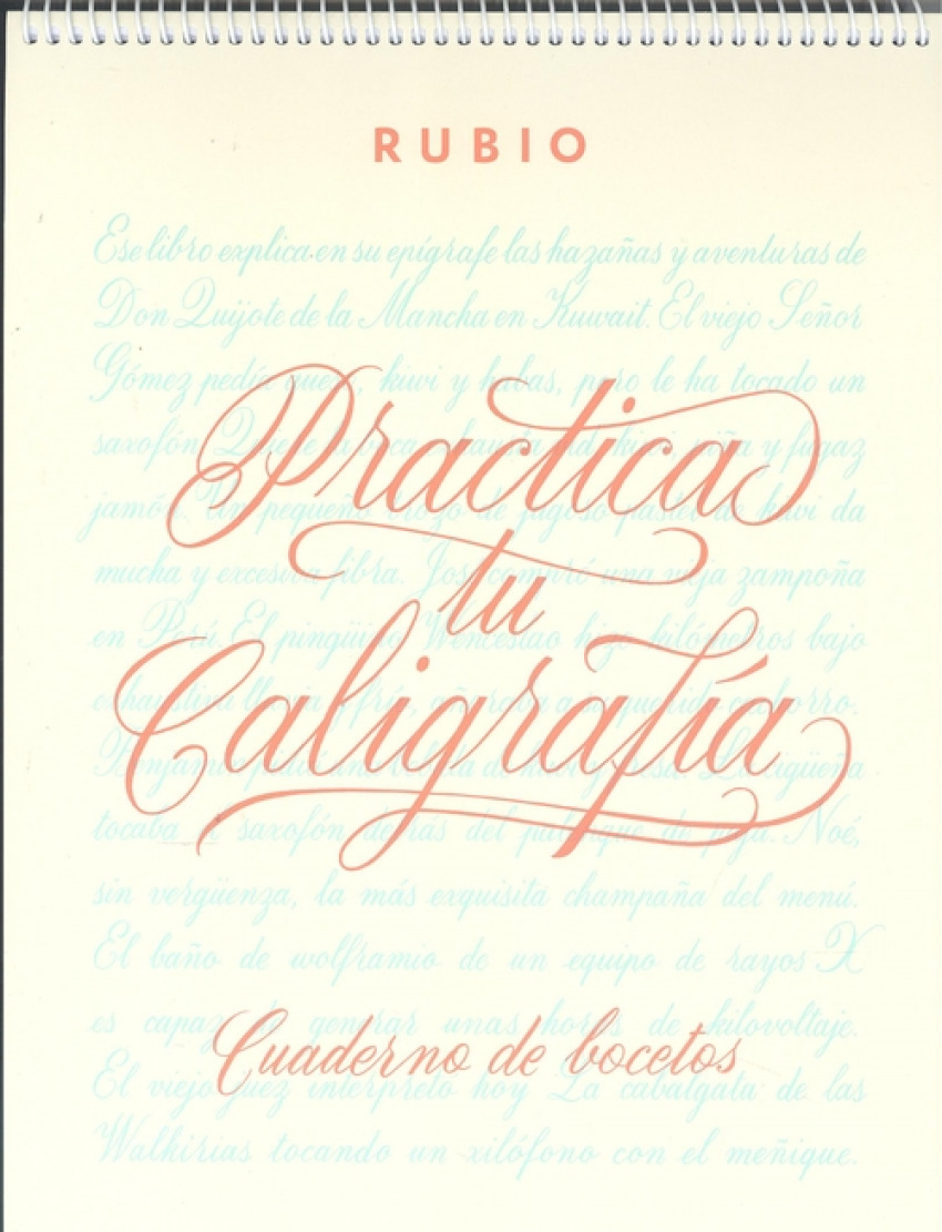 CUADERNO BOCETOS CALIGRAFÍA