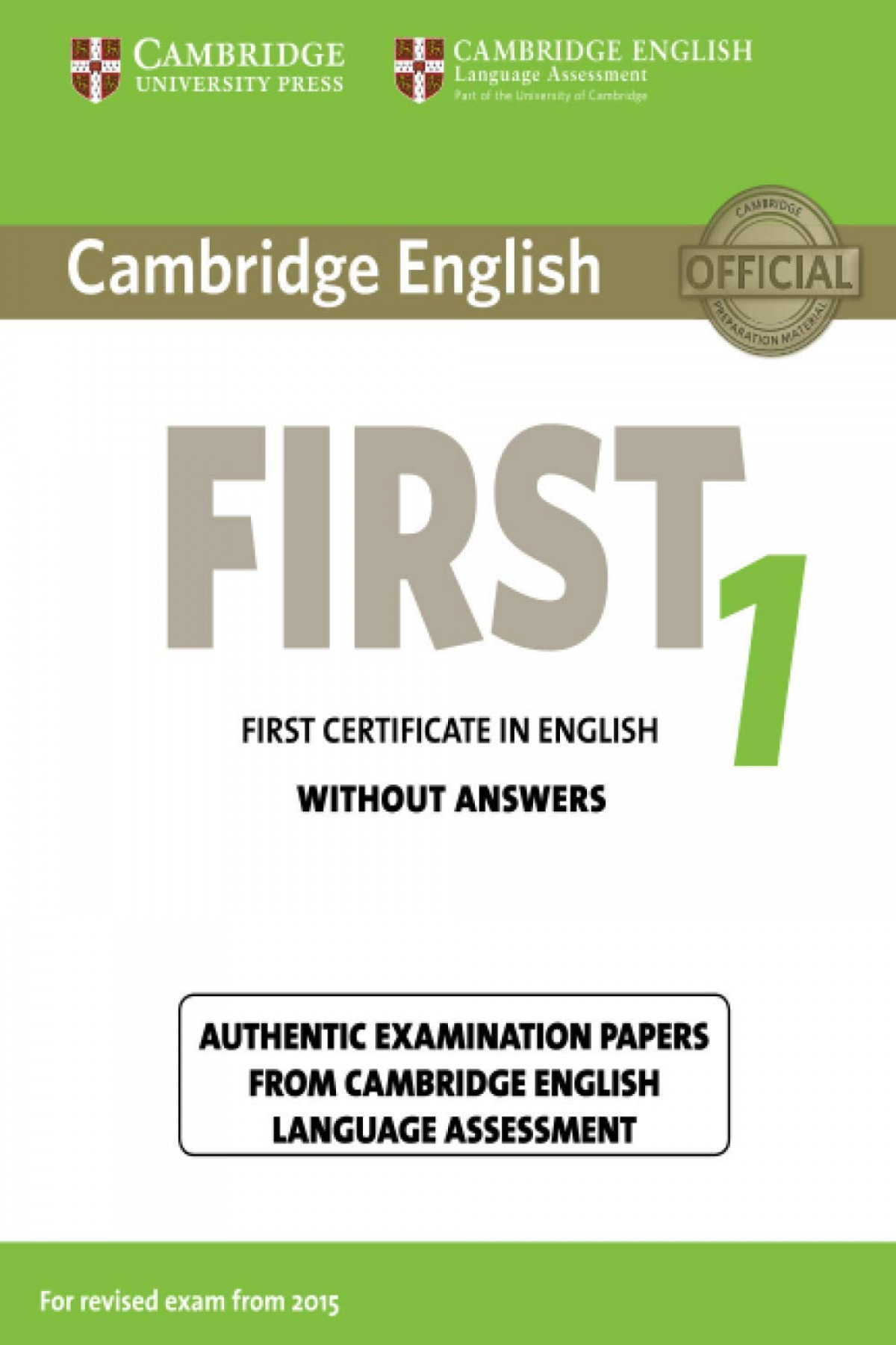 Cambridge english first 1 revised exam student without answers