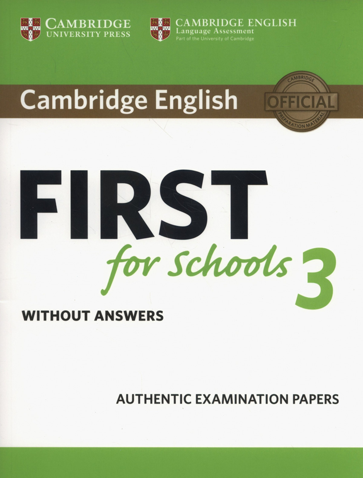  Cambridge English First for Schools 3. Student's Book without answers 