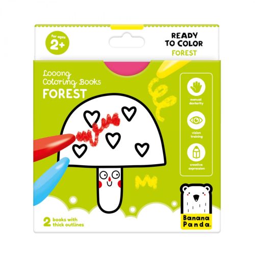 LONG COLORING BOOKS READY TO COLOR FOREST +2 AÑOS