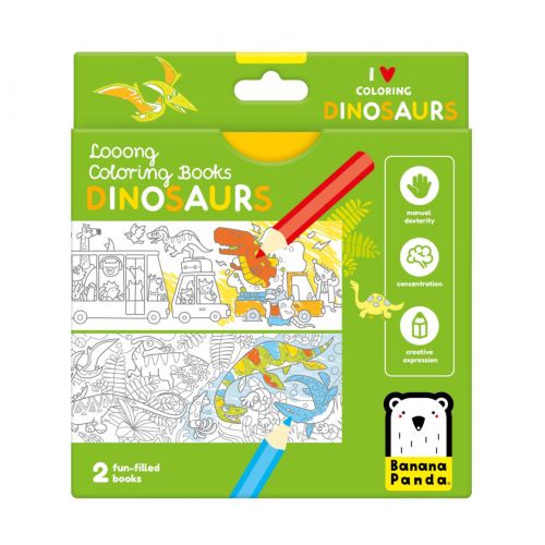 LONG COLORING BOOKS I LOVE COLORING DINOSAURS +4 AÑOS