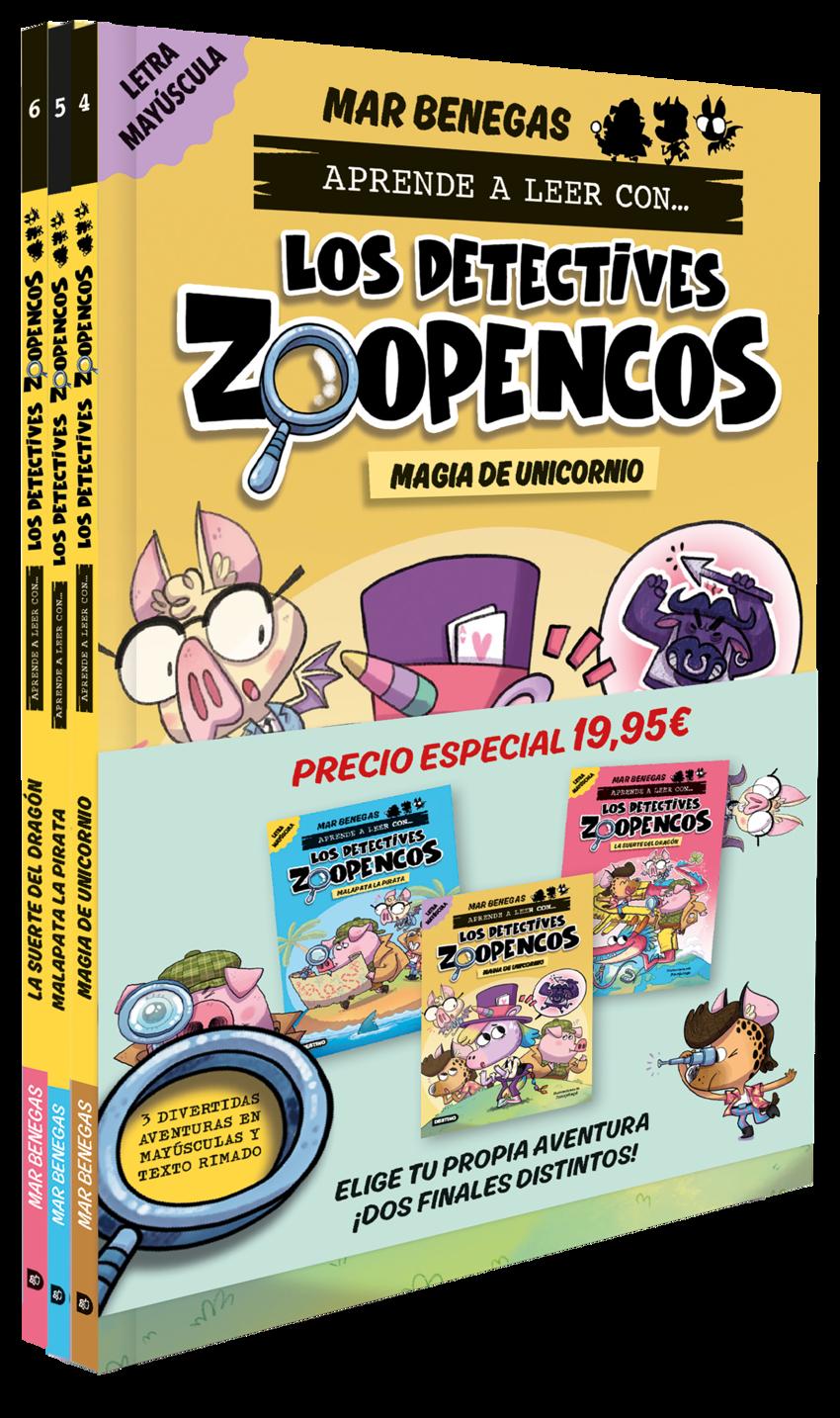 Pack Aprende a leer con... ¡Los Detectives Zoopencos! 4, 5 y 6: En letra MAYÚSCU