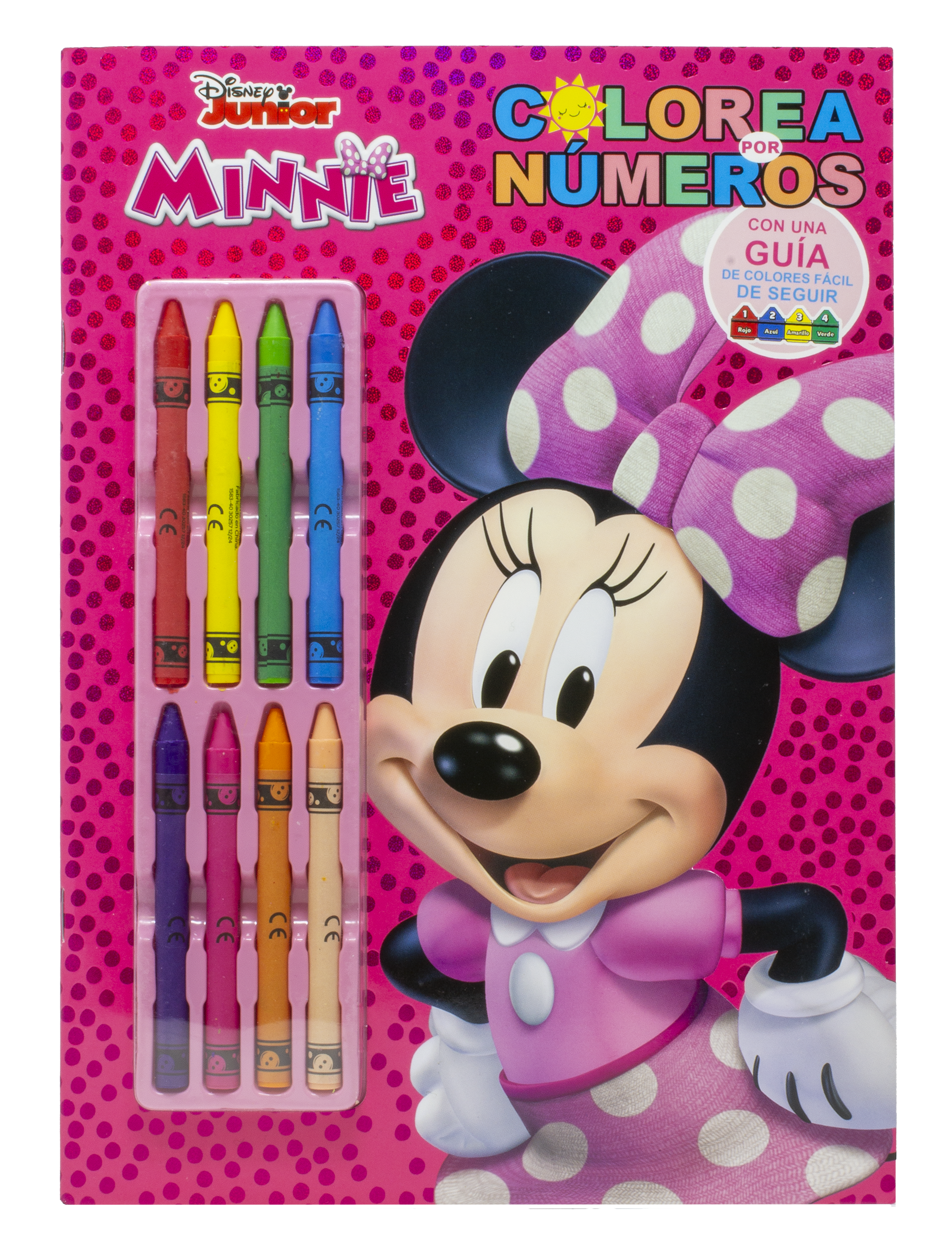  Minnie. Colorea por números con ceras 