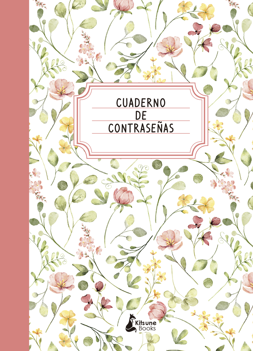 Cuaderno de contraseñas rosa