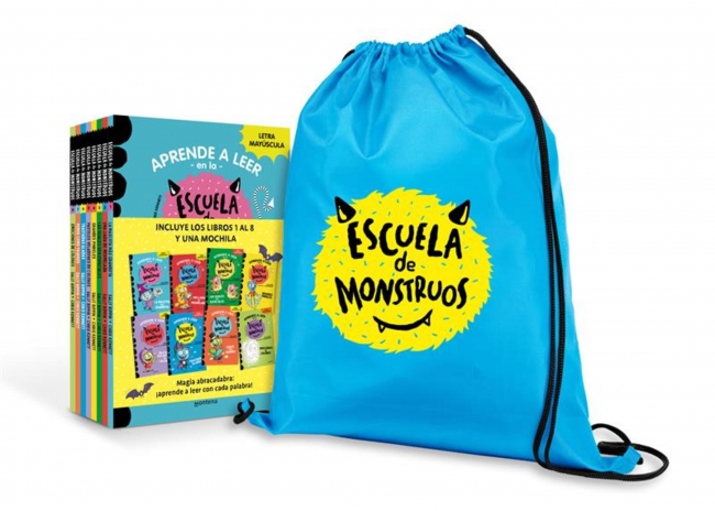  PACK ESCUEKA DE MONSTRUOS LIBROS 1-8 (¡INCLUYE MOCHILA!) 