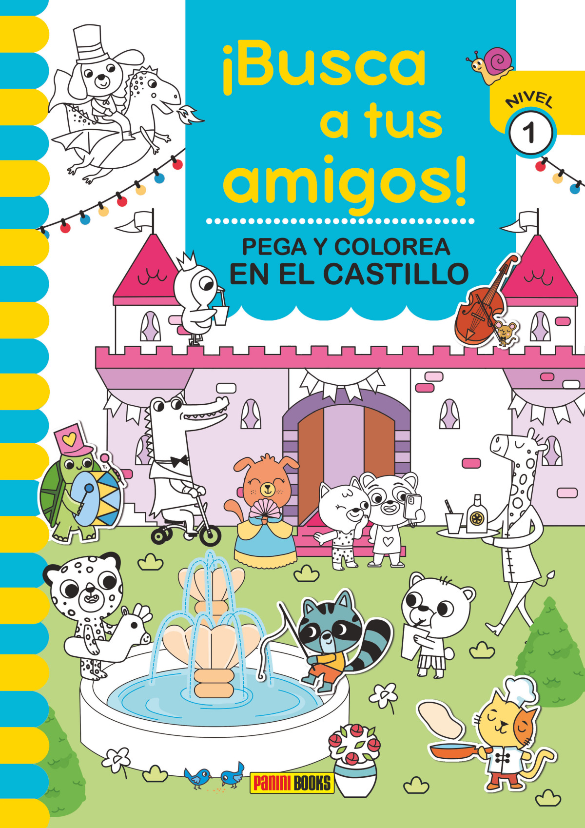 BUSCA AMIGOS CASTILLO PEGA Y COLOREA N1
