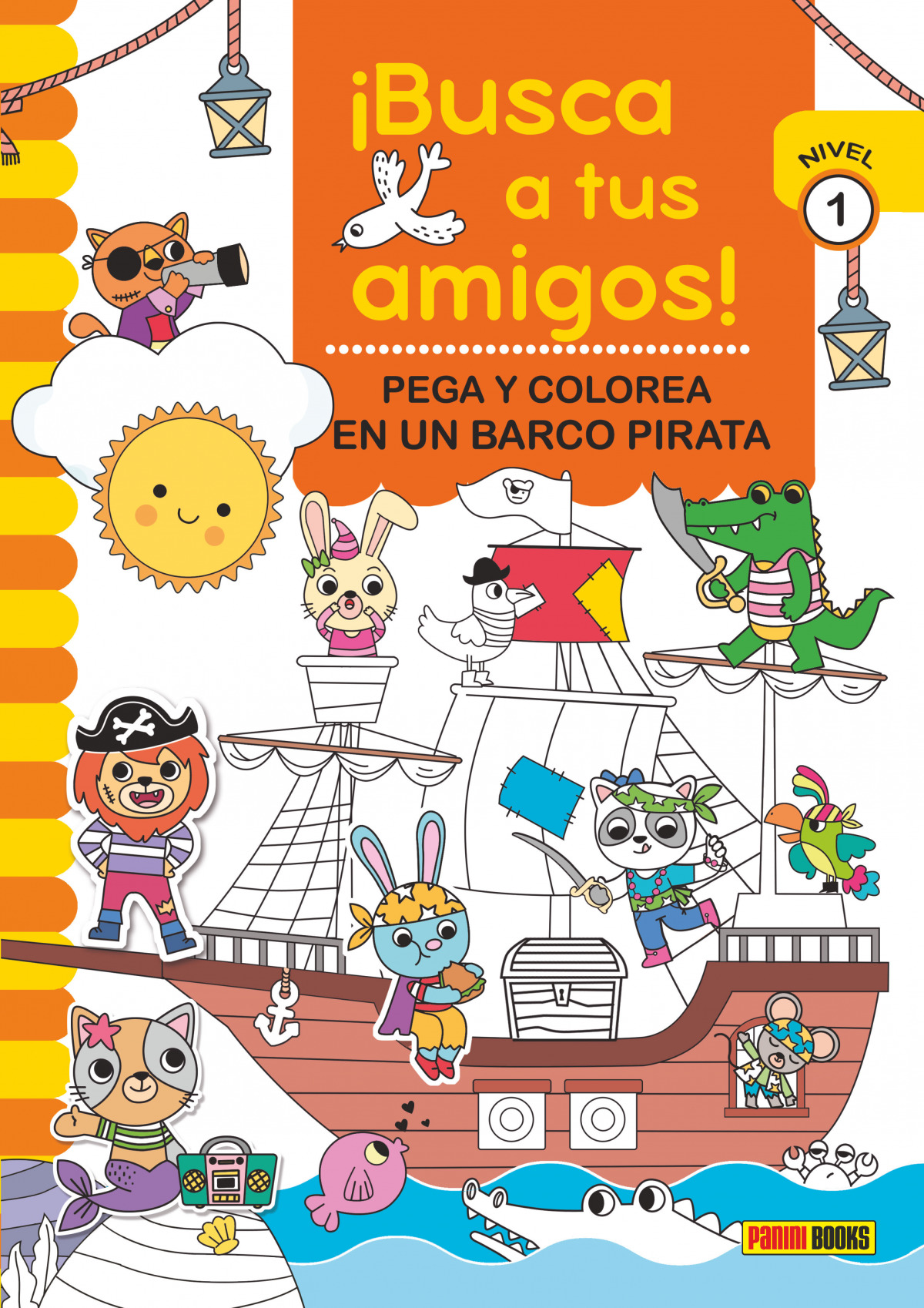 BUSCA AMIGOS BARCO PIRATA PEGA COLOR N1