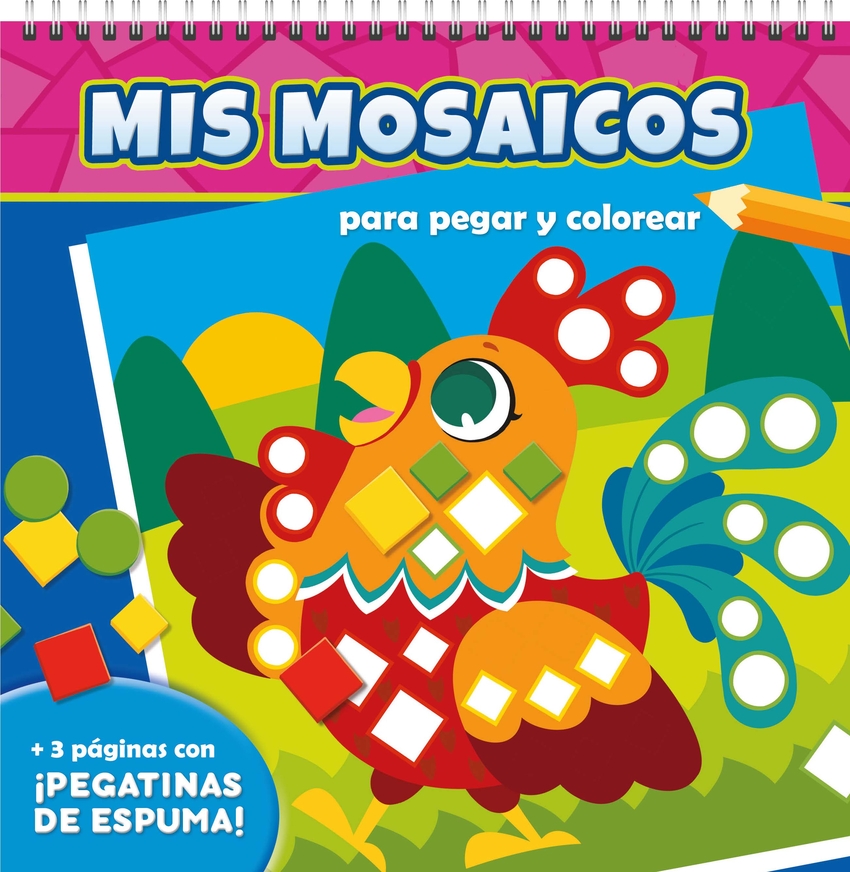  MIS MOSAICOS PARA PEGAR Y COLOREAR. ANIMALES DOMÉSTICOS 